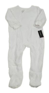 Nové - bílý plyšový overal dunnes 