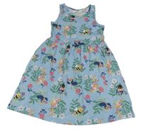 Světlemodré šaty s obrázky H&M