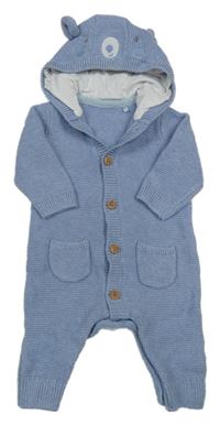 Modrá pletená kombinéza s kapucí Mothercare