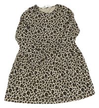 Béžovo-černo-hnědé leopardí šaty H&M