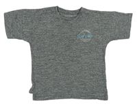 Šedé melírované tričko s nápisem Primark