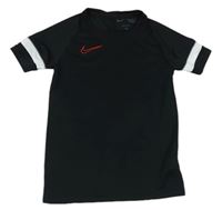 Černé sportovní funkční tričko s logem Nike