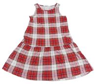 Bílo-červené kostkované šaty H&M