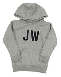Šedá mikina s nápisem a kapucí Jack Wills 