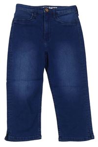 Tmavomodré skinny fit capri rifle H&M