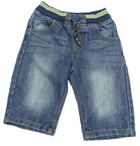 Tmavomodré riflové kraťasy s úpletovým pasem Denim Co.