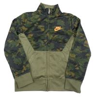 Khaki army propínací sportovní mikina Nike
