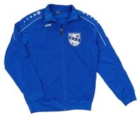 Tmavomodrá sportovní propínací mikina s potiskem JAKO