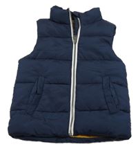 Tmavomodrá šusťáková zateplená vesta Dopodopo