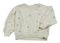 Smetanová květovaná mikina Primark