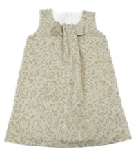 Bílo-zlaté třpytivé květované šaty Chicco