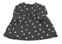 Antracitové šaty se srdíčky George