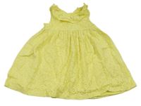 Žluté krajkové šaty s volánkem LC Waikiki