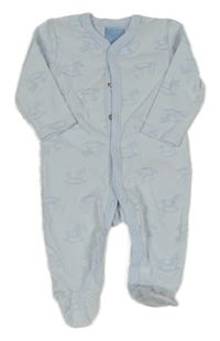 Světlemodrý overal s koníky 