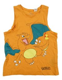 Oranžové tílko s drakem - Pokémon H&M