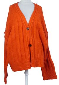 Dámský cihlově červený propíncí oversized svetr Topshop 
