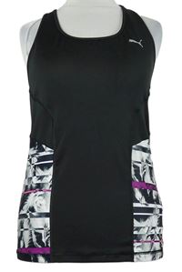 Dámský černo-vzorovaný sportovní funkční top Puma 