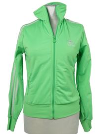 Dámská limetková sportovní propínací mikina s logem Adidas 