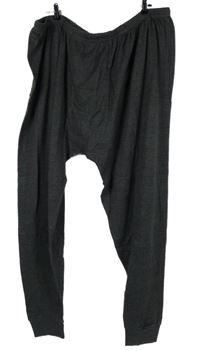 Nové - Pánské tmavošedé spodní thermo kalhoty Kamjeans vel. 8XL