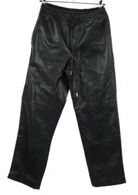 Dámské černé koženkové kalhoty MNG 