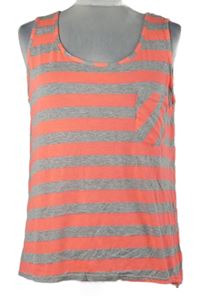 Dámský šedo-růžový pruhovaný top Papaya 