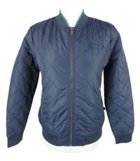 Pánský tmavomodrý šusťákový prošívaný zateplený bomber Corporatewear 