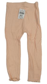 Světlerůžové žebrované legíny Matalan