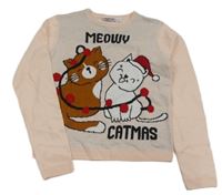 Světlerůžový crop svetr s obrázkem Pepperts