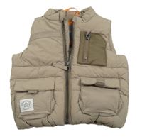 Béžová šusťáková zateplená vesta Next