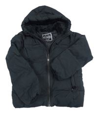 Černá šusťáková zimní bunda s kapucí C&A