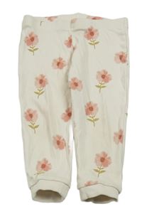 Smetanové květinové pyžamové kalhoty George