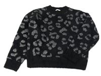 Černo-stříbrný svetr Next