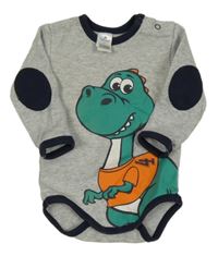 Šedo-modré body s dinosaurem 