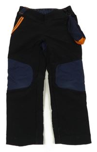 Černo-modré softshellové outdoorové kalhoty Quechua