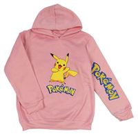 Světlerůžová mikina s Pikachu a kapucí 
