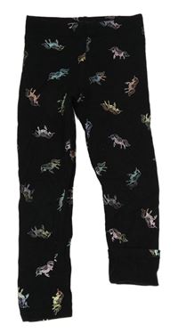 Černé legíny s jednorožcem H&M