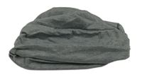 Šedá turbanová čepice 