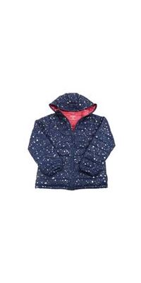 Tmavomodrá prošívaná šusťáková zateplená funkční bunda s hvězdami a kapucí Mountain Warehouse