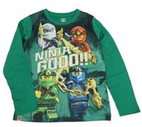 Zelené pyžamové triko s Lego Ninjago