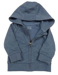 Tmavošedá žíhaná propínací mikina s kapucí Primark