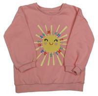 Růžová mikina se sluníčkem F&F