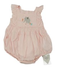 Nové - Světlemodrý kraťasový overal se slonem M&S