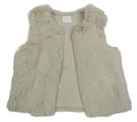 Béžová kožešinová podšitá vesta Next