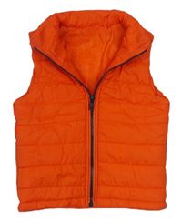 Oranžová šusťáková prošívaná zateplená vesta Rebel