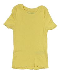 Žluté žebrované tričko Primark