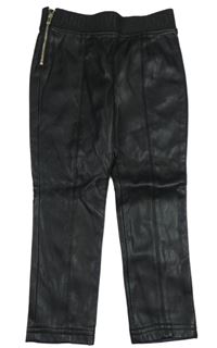 Černé koženkové legíny s puky River Island