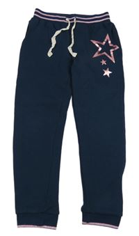 Tmavomodré tepláky s hvězdičkami a pruhovaným pasem John Lewis