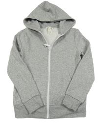 Šedá melírovaná propínací mikina s kapucí H&M
