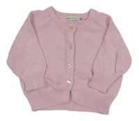 Světlerůžový vzorovaný propínací svetr Name it 