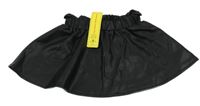 Nové - Černá potažená kolová sukně 